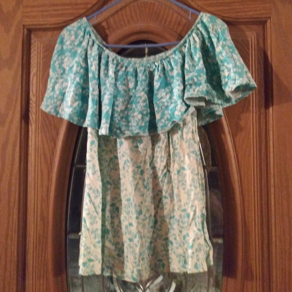 Off-Shoulder Floral Blouse